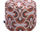 Printed Round Bean Bag Footstool