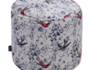 Printed Round Bean Bag Footstool